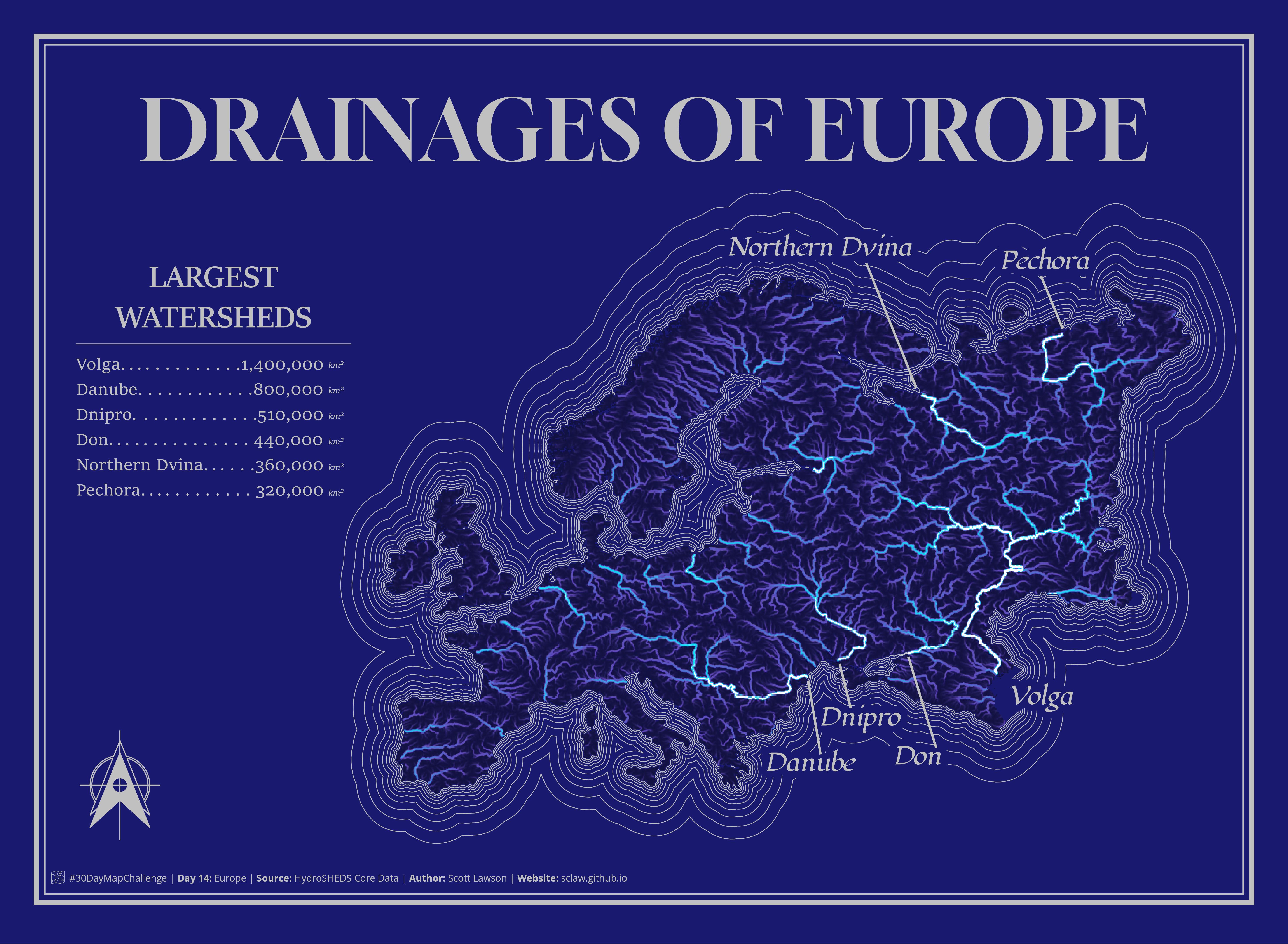 Watersheds of Europe